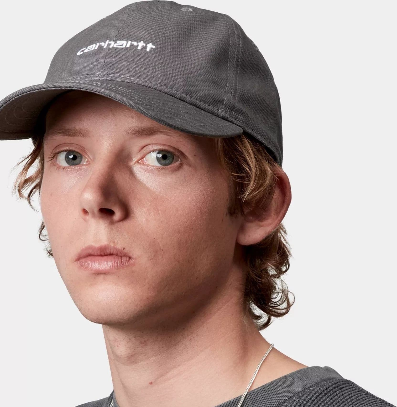 Cap Carhartt Canvas Script Porphyry Wht - 3