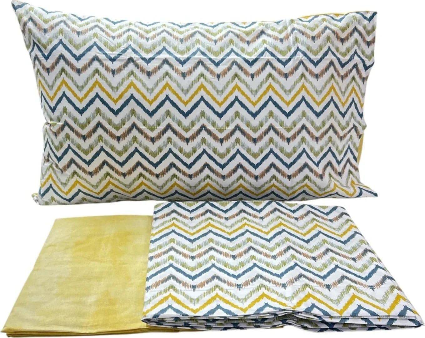 Completo Lenzuola Casa Giulia Chevron Singolo Percalle di Cotone - 4