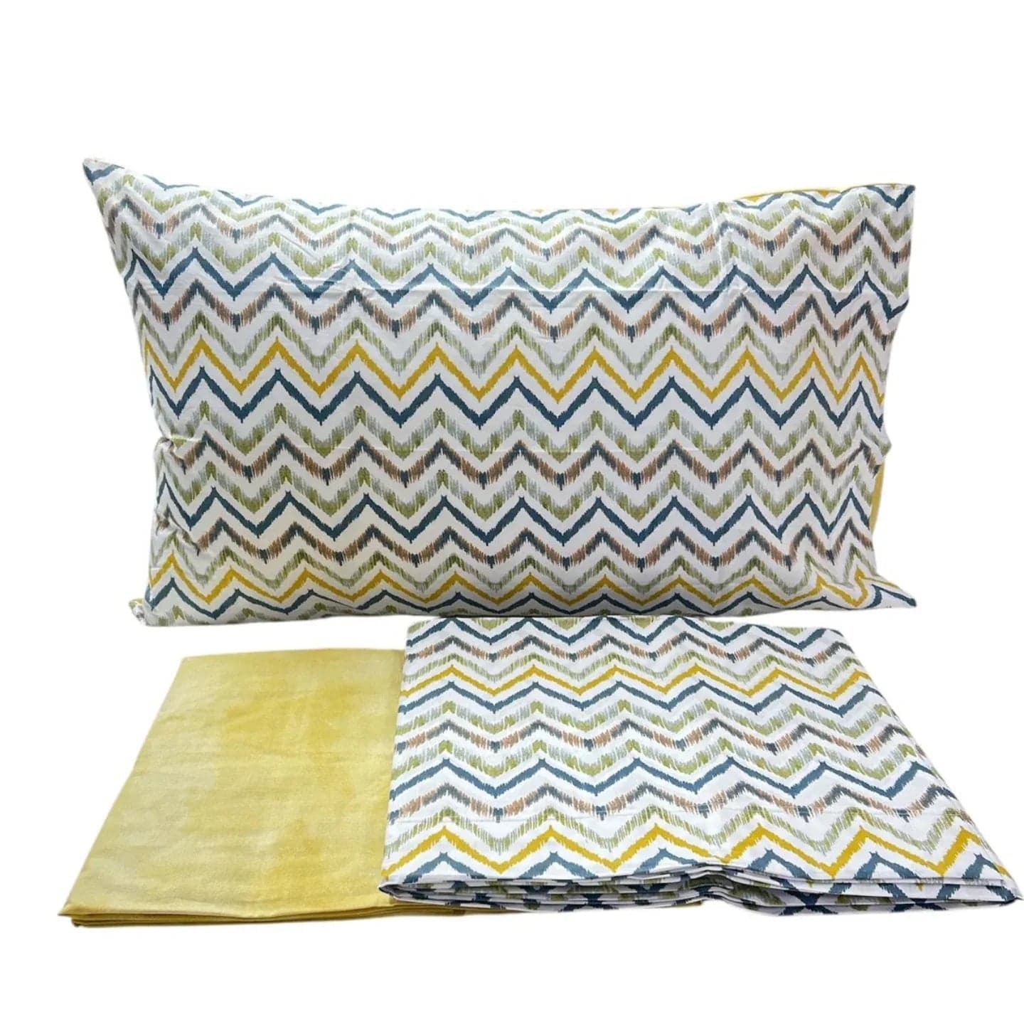 Completo Lenzuola Casa Giulia Chevron 1 Piazza e 1/2 Percalle di Cotone - 4