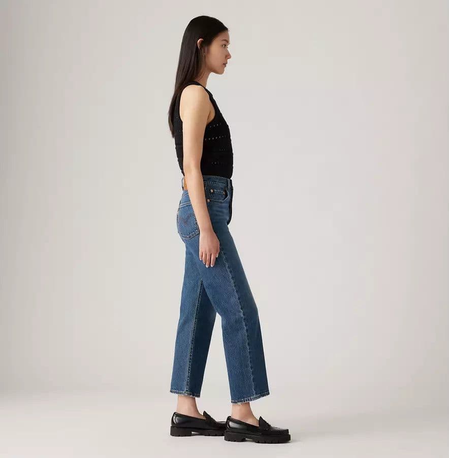 Levi's Jeans donna Ribcage Straight Alla Caviglia in Jeans Broadway Red - Barletta, commercioVirtuoso.it
