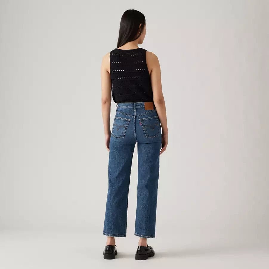 Levi's Jeans donna Ribcage Straight Alla Caviglia in Jeans Broadway Red - Barletta, commercioVirtuoso.it