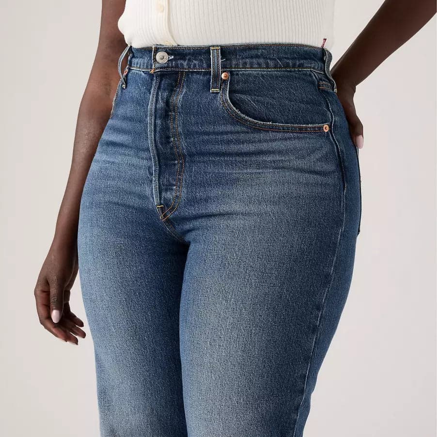 Levi's Jeans donna Ribcage Straight Alla Caviglia in Jeans Broadway Red - Barletta, commercioVirtuoso.it