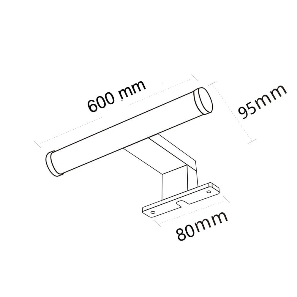 LAMPADA LED DA SPECCHIO BAGNO TONDO DOPPIA ISTALLAZIONE 9W LUCE 4000K IP44 ARGENTO 600PC-AN - 8
