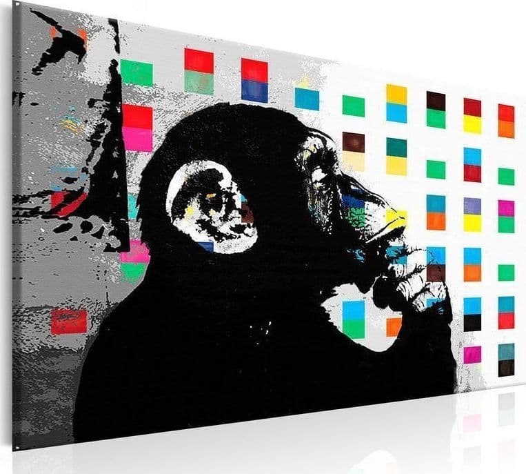 Quadro Banksy The Thinker Monkey - 2