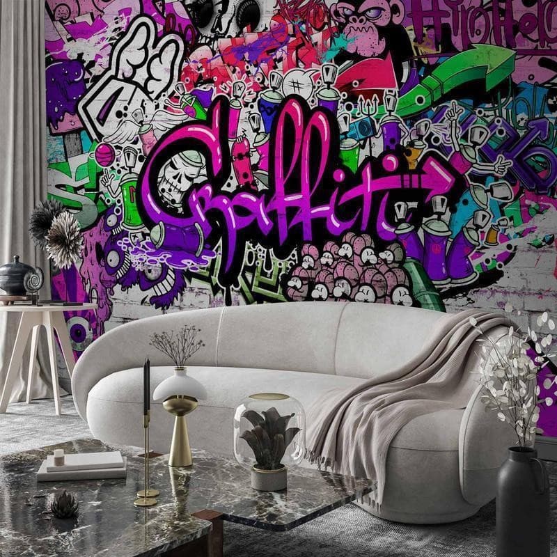 Fotomurale   Purple Graffiti - 13