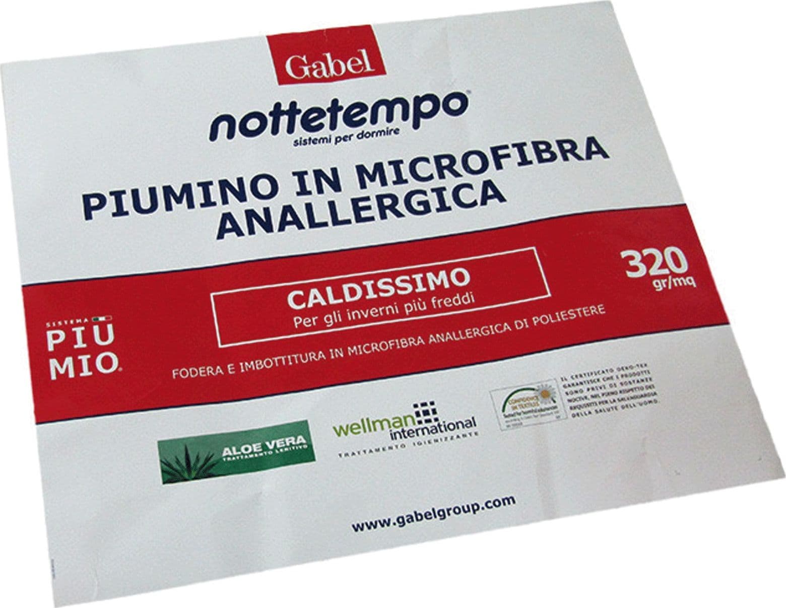 Piumino Una Piazza e Mezza Microfibra Anallergica 320 GR NOTTETEMPO GABEL - 3
