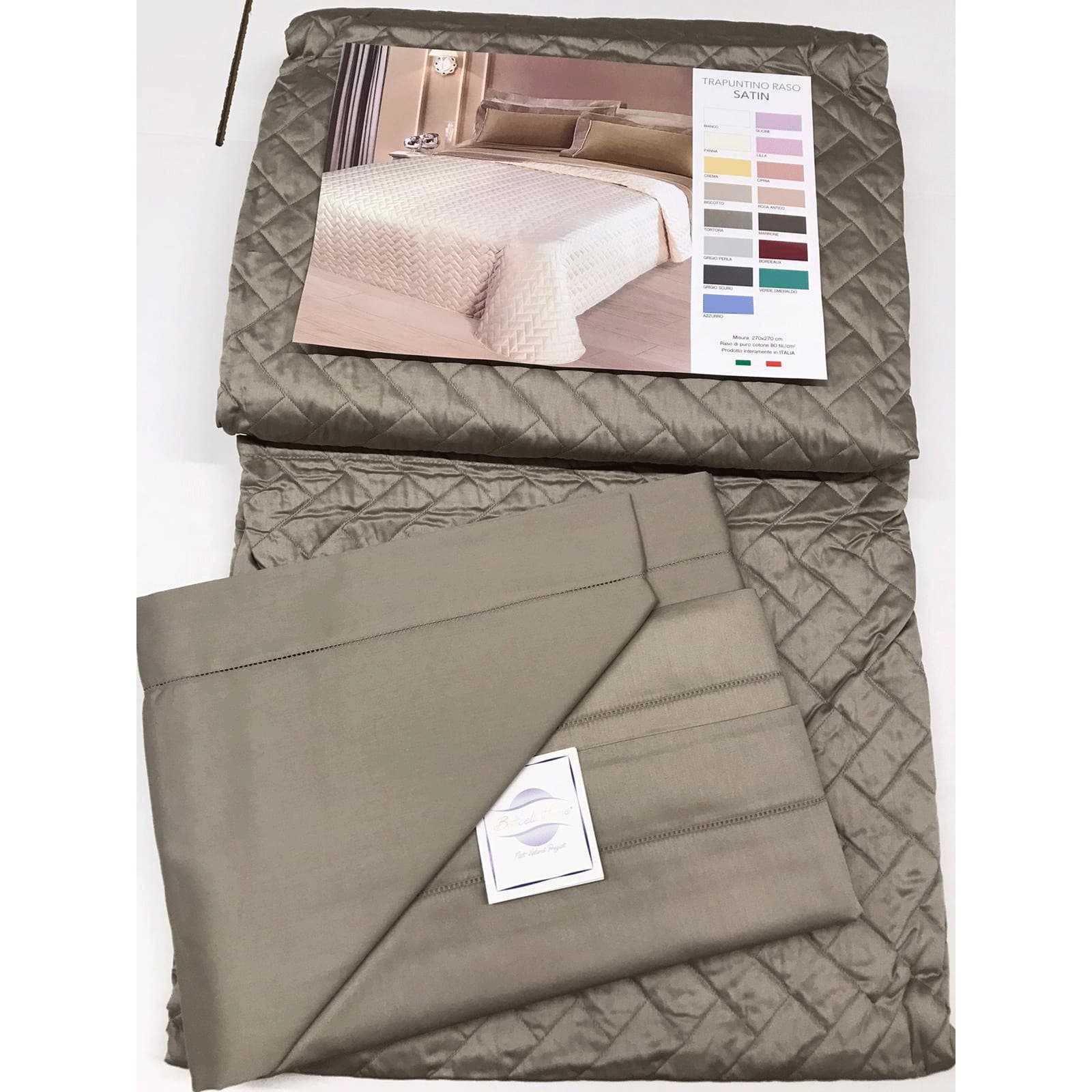 Completo Lenzuola Matrimoniale Botticelli Home Satin in Raso di Cotone - 15