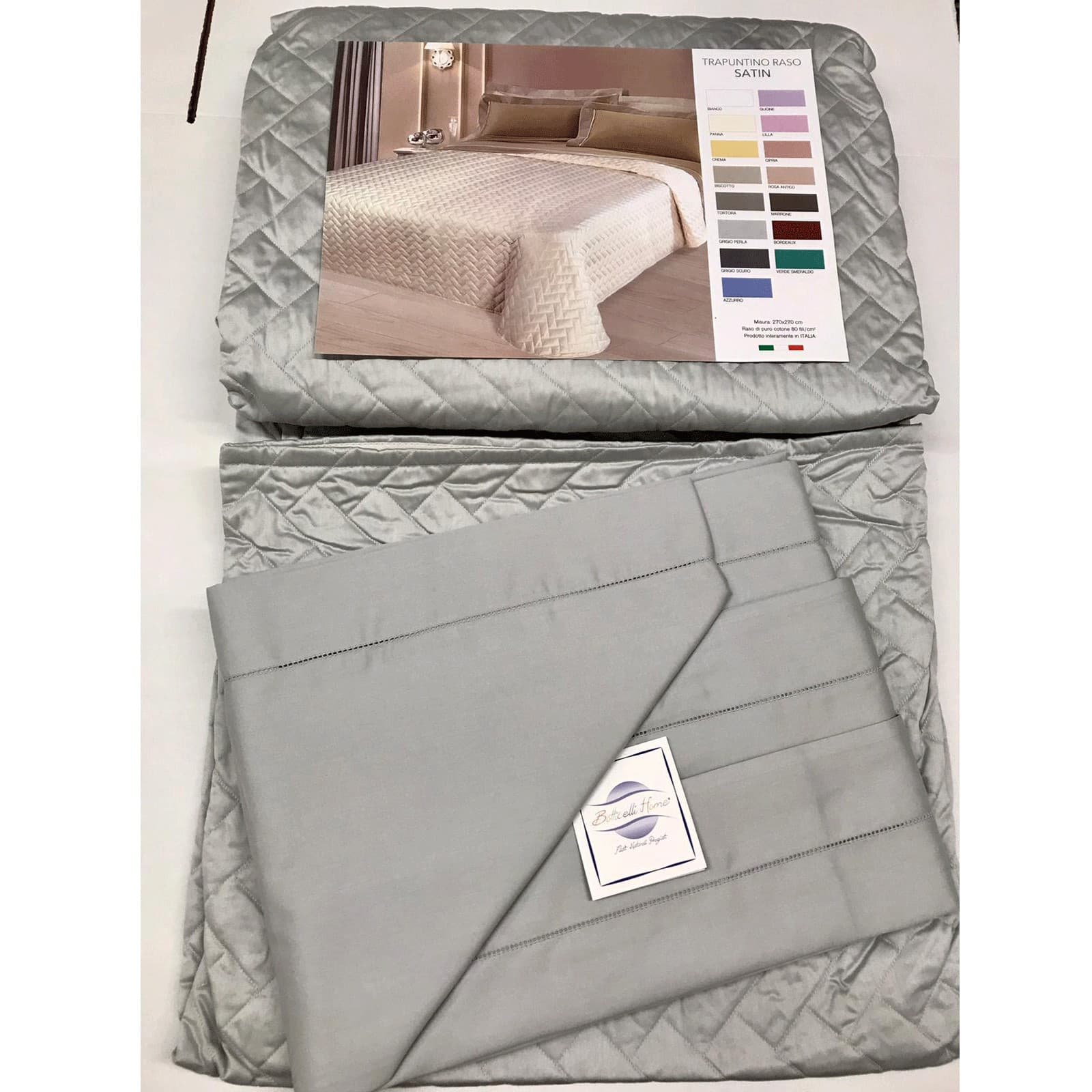 Completo Lenzuola Matrimoniale Botticelli Home Satin in Raso di Cotone - 13