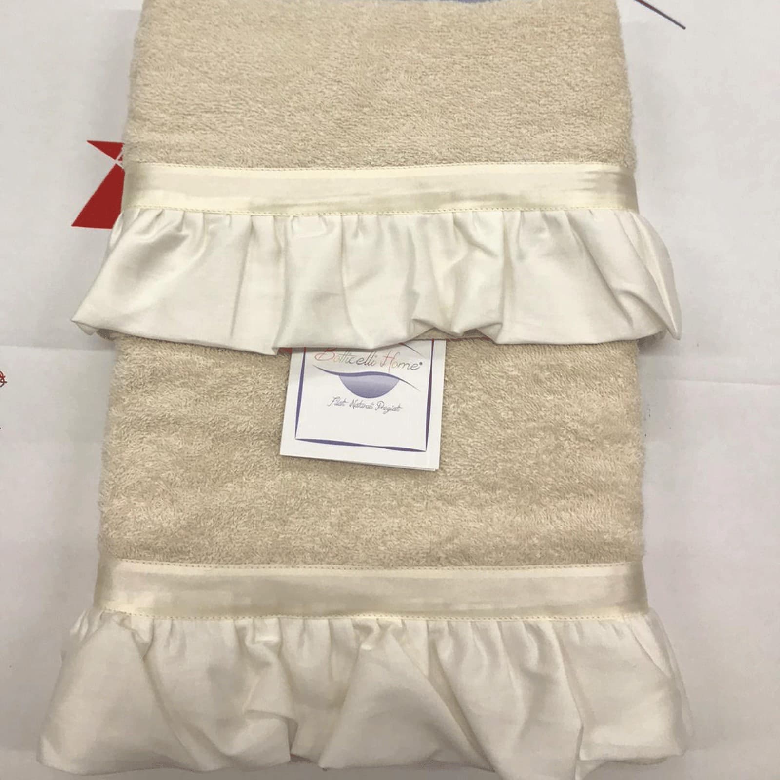 Set Spugna 1 1 Botticelli Home in puro Cotone Rouches - 8