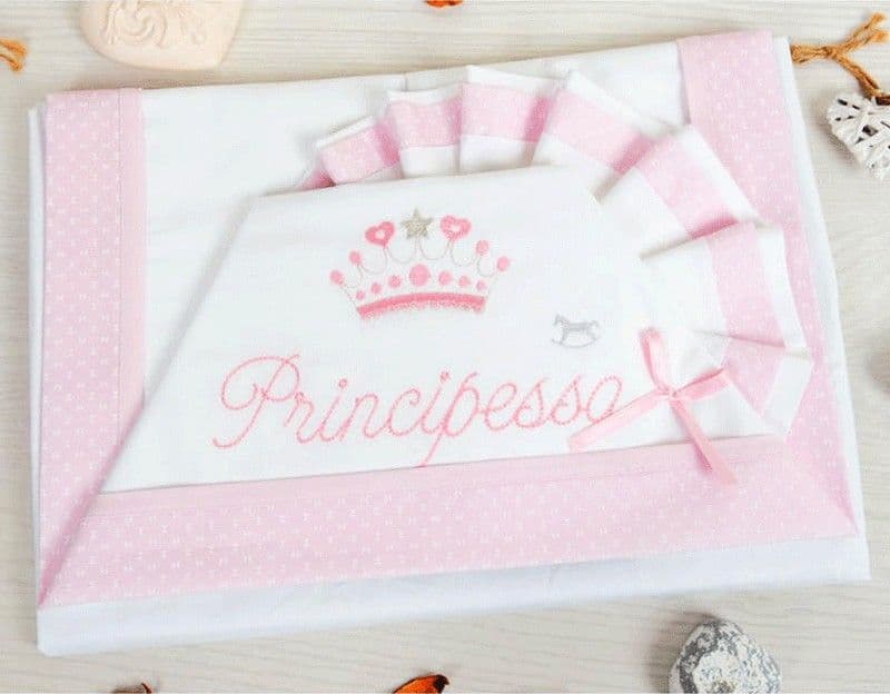 Completo Lenzuola Neonato per Culla Principessa - 2