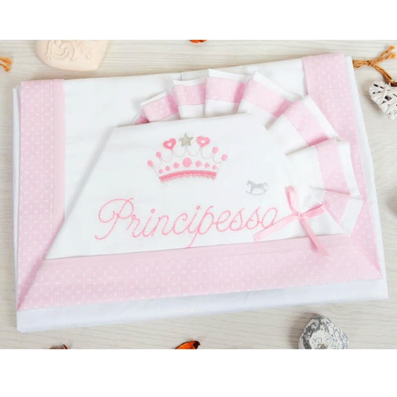 Completo Lenzuola Neonato per Culla Principessa - 2