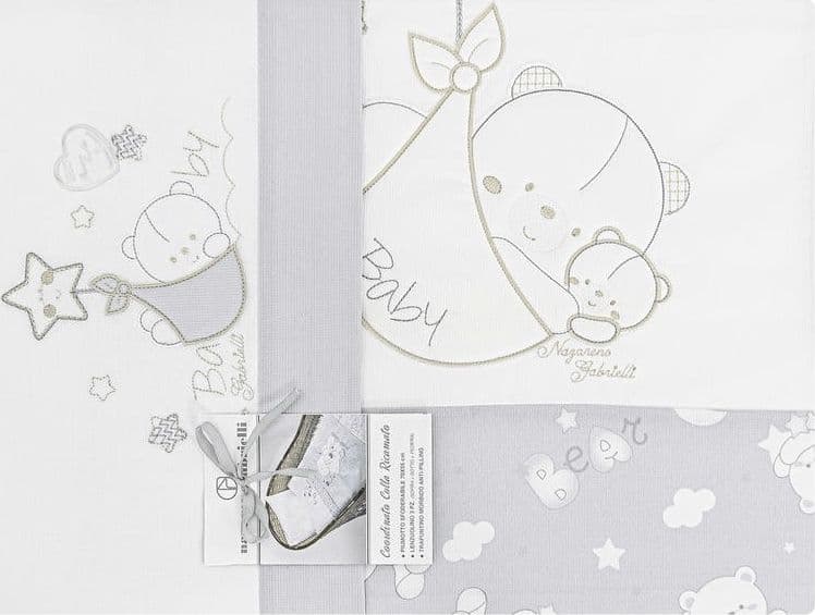 Set piumotto lenzuolino culla Nazareno Gabrielli Baby Bear - 4