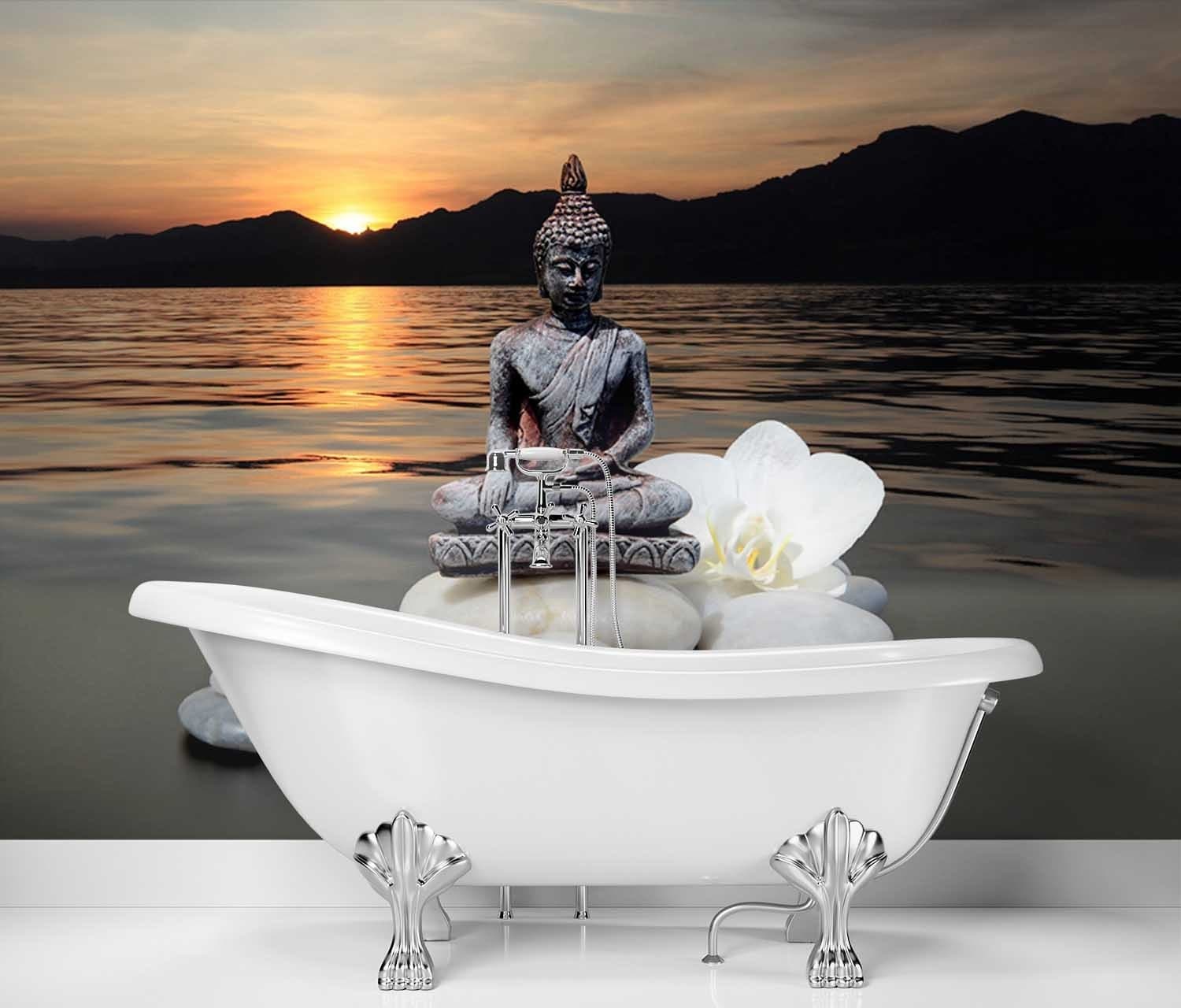 Carta Da Parati, Buddha su pietre al tramonto - 2