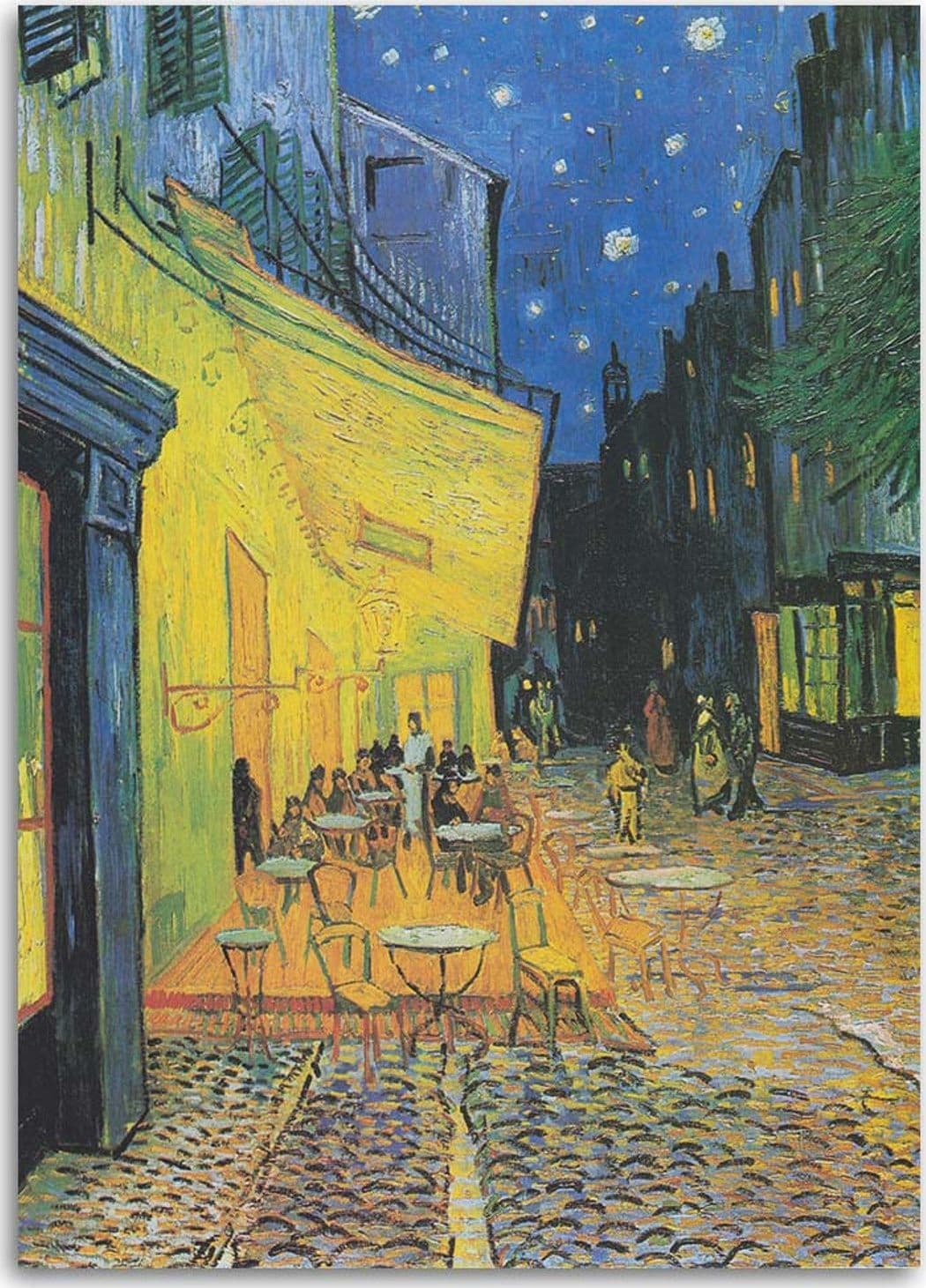 Quadro su tela, RIPRODUZIONE Terrazza del caffè di notte Van Gogh - 3