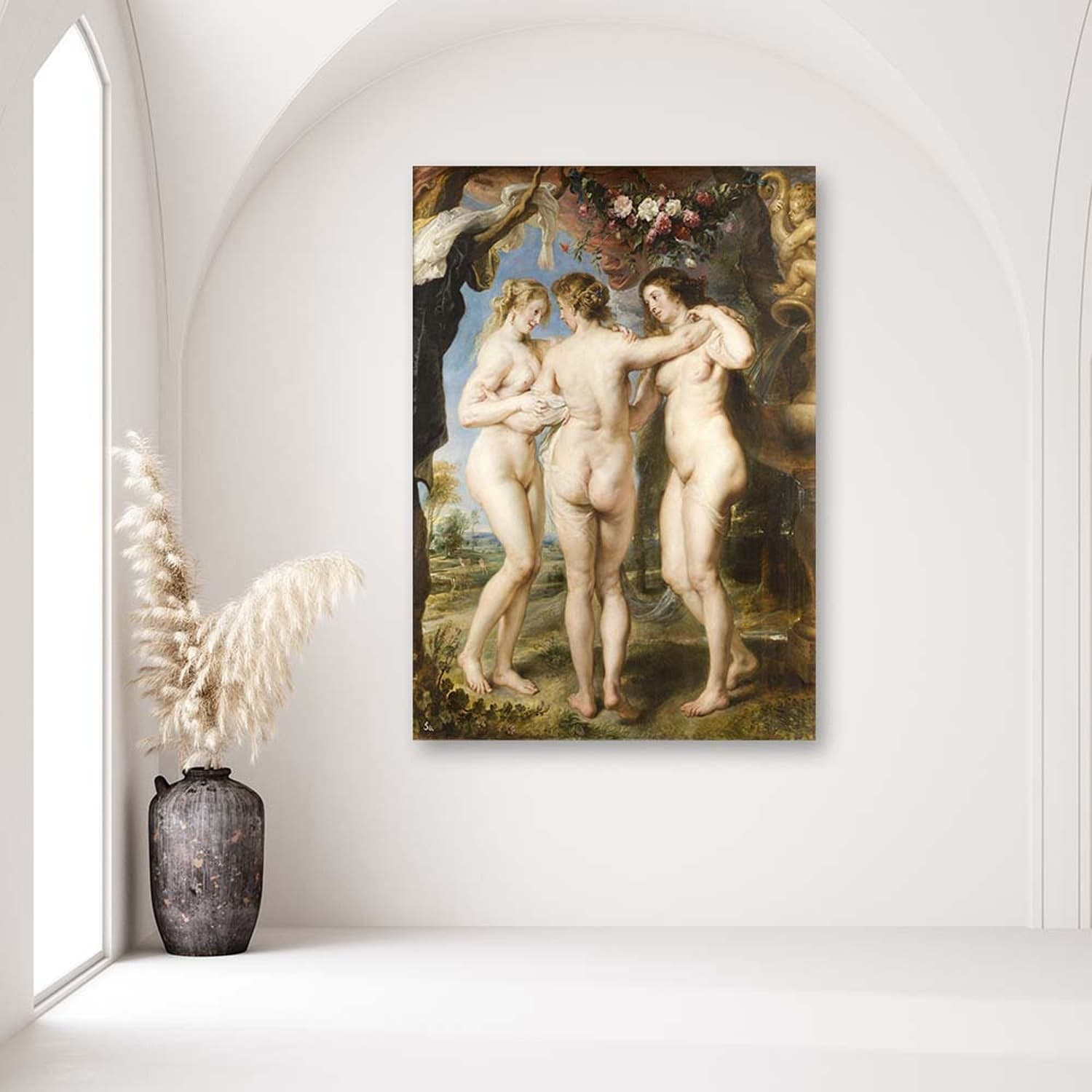 Quadro su tela, RIPRODUZIONE Le tre grazie Rubens - 2