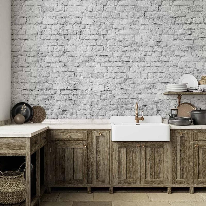 Fotomurale  White brick - 14