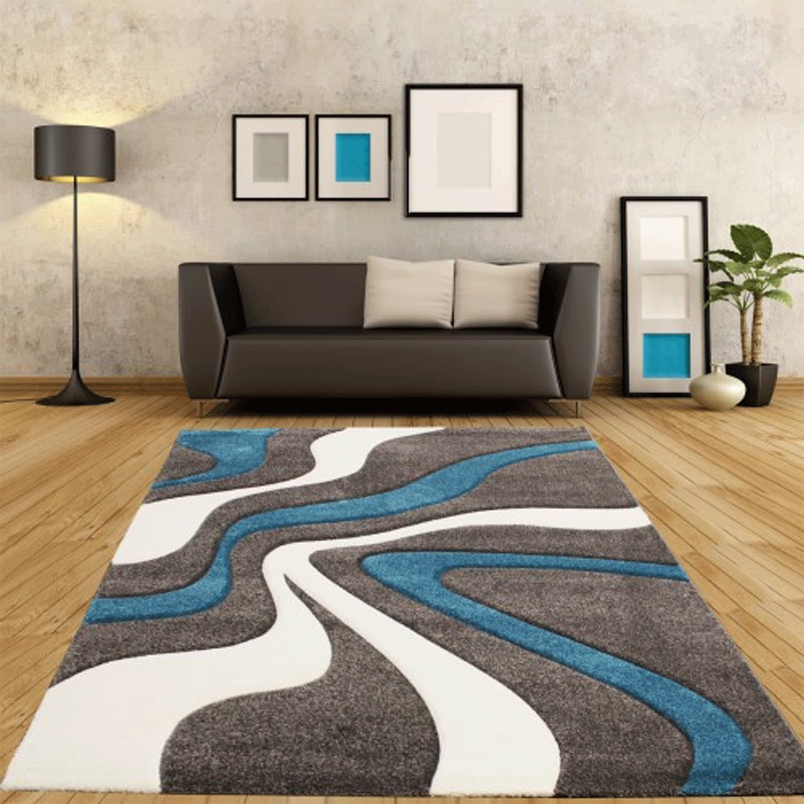 Tappeto Moderno Effetto Onde Colori Assortiti - 10