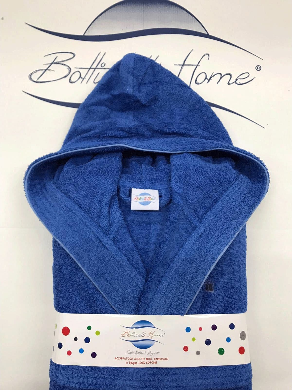 Accappatoio Unisex con Cappuccio Botticelli Home in Spugna di Puro Cotone Progress - 10