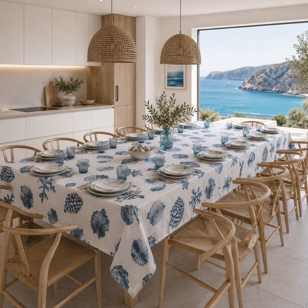 Tovaglia da tavolo fantasia marina Botticelli Home Conchiglie - 2