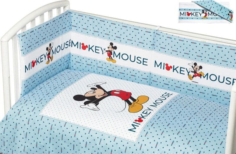 Copripiumino lettino con paracolpi Disney Mickey Mouse - 2