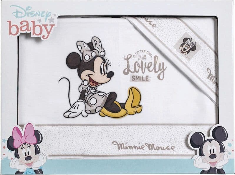Lenzuola lettino neonato Minnie Mouse lovely smile Disney - 3