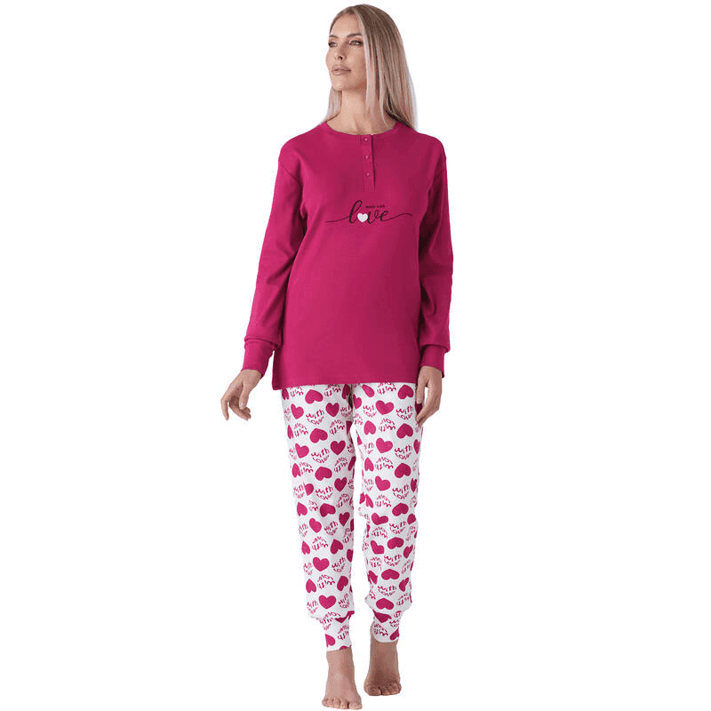 Pigiama donna caldo cotone Karel Love - 4