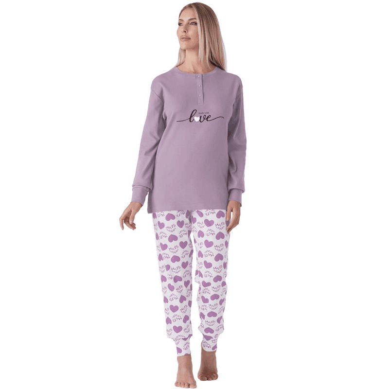 Pigiama donna caldo cotone Karel Love in Pigiami due pezzi Collezione Casa - Trebisacce, commercioVirtuoso.it
