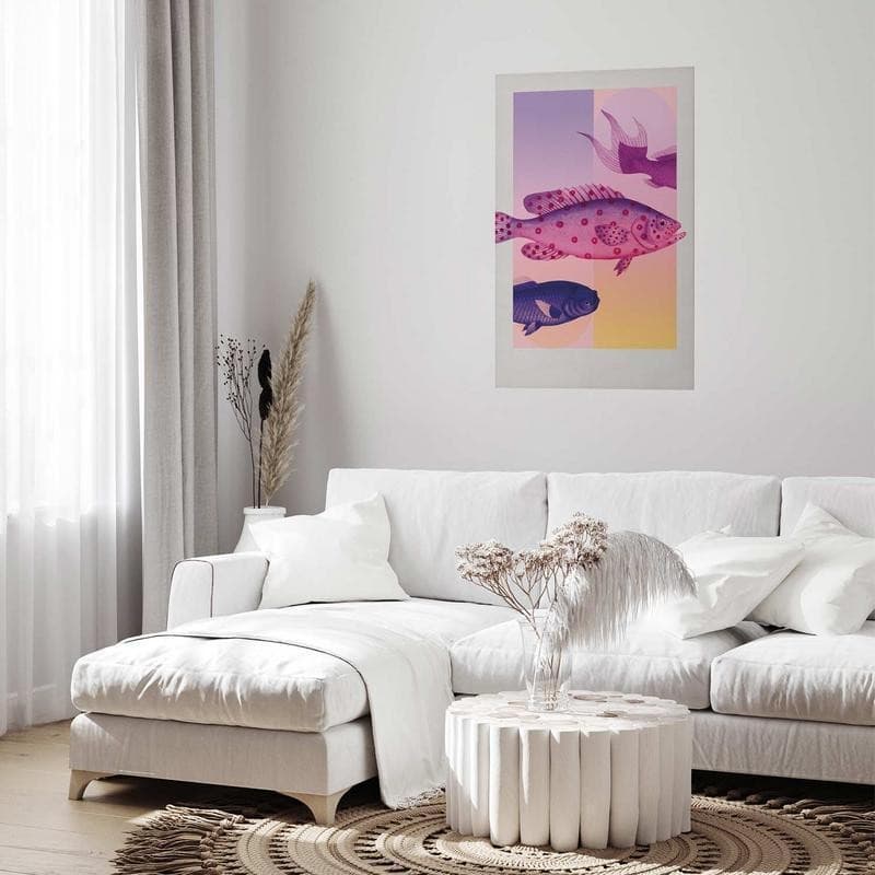 Poster - Fantastic Fish - artistic illustration of fish on a colorful background - 7