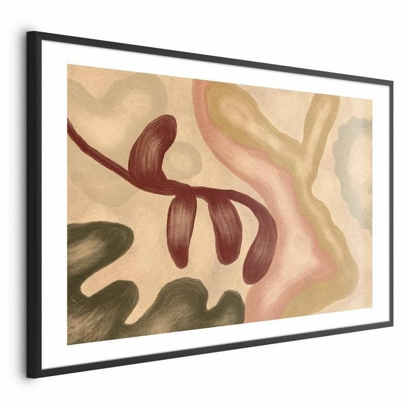 Poster - Colorful Shapes - worn figures in lime wash technique - 17