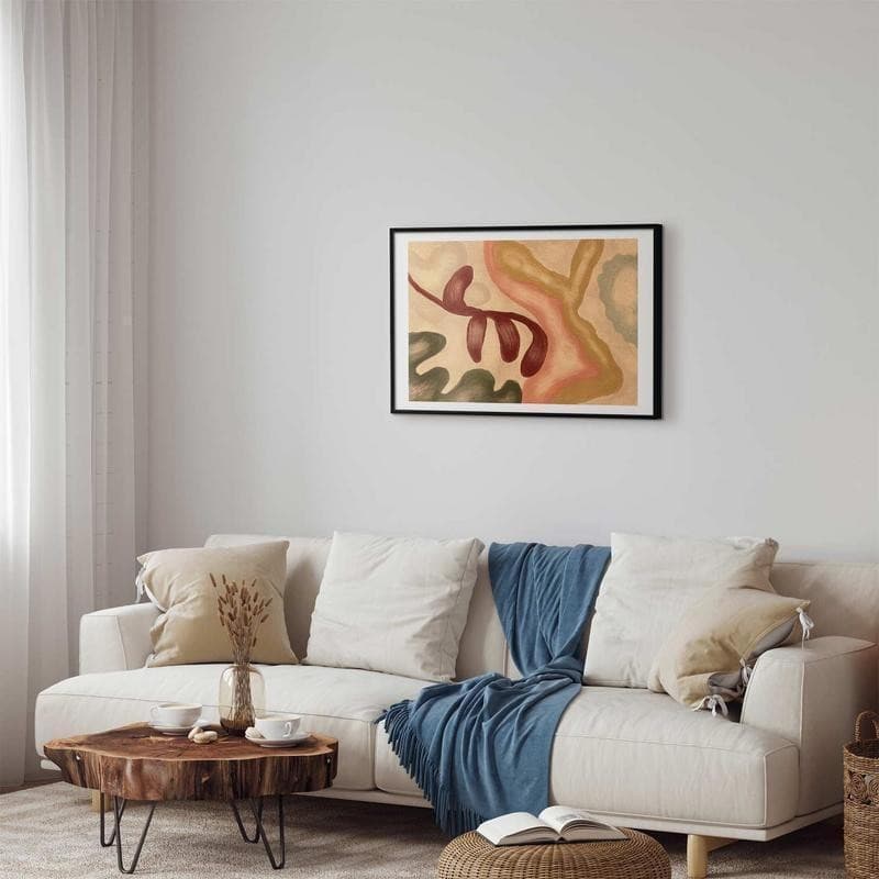 Poster - Colorful Shapes - worn figures in lime wash technique - 11