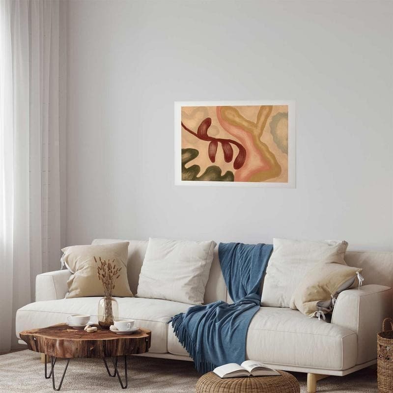 Poster - Colorful Shapes - worn figures in lime wash technique - 12