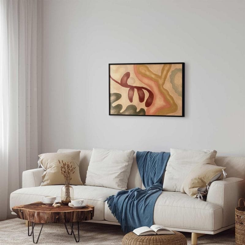 Poster - Colorful Shapes - worn figures in lime wash technique - 8