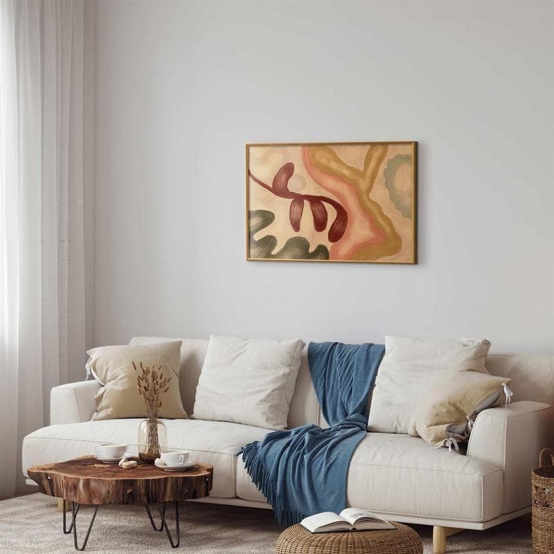 Poster - Colorful Shapes - worn figures in lime wash technique - 9