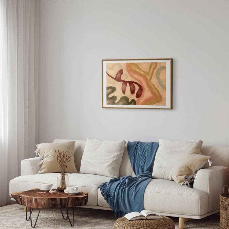 Poster - Colorful Shapes - worn figures in lime wash technique - 10