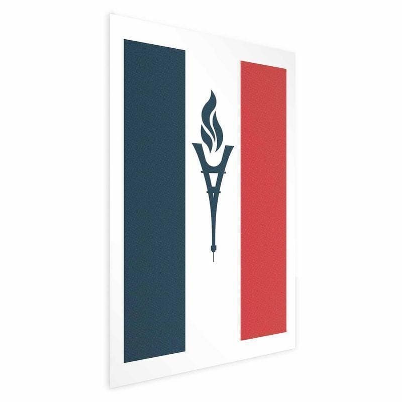 Poster - French Flag with a Torch - 15