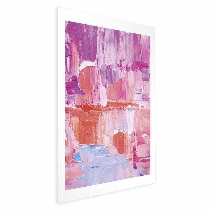 Poster - Colorful Strokes - intense shades of pink and purple on canvas - 15