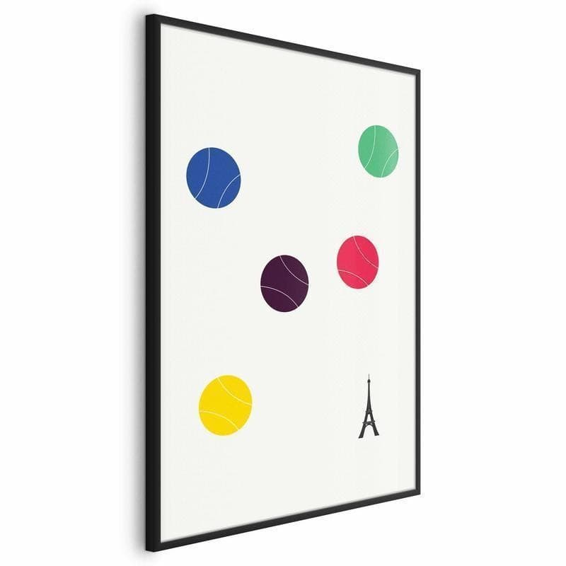 Poster - Eiffel Tower and Colorful Tennis Balls - 15