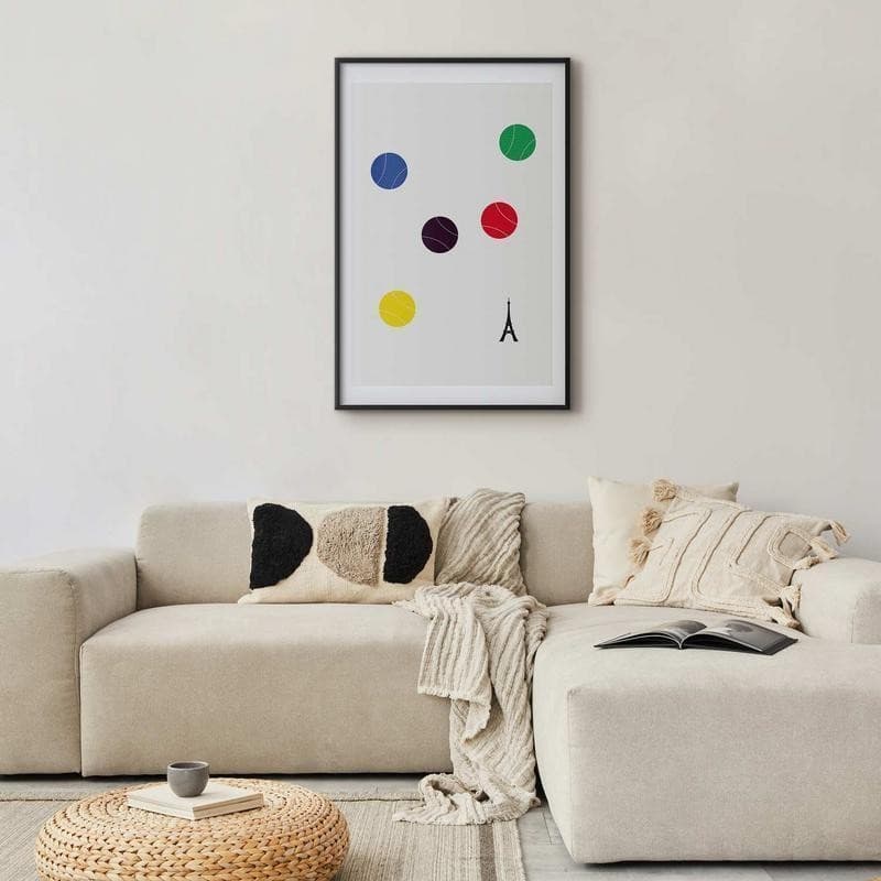 Poster - Eiffel Tower and Colorful Tennis Balls - 11