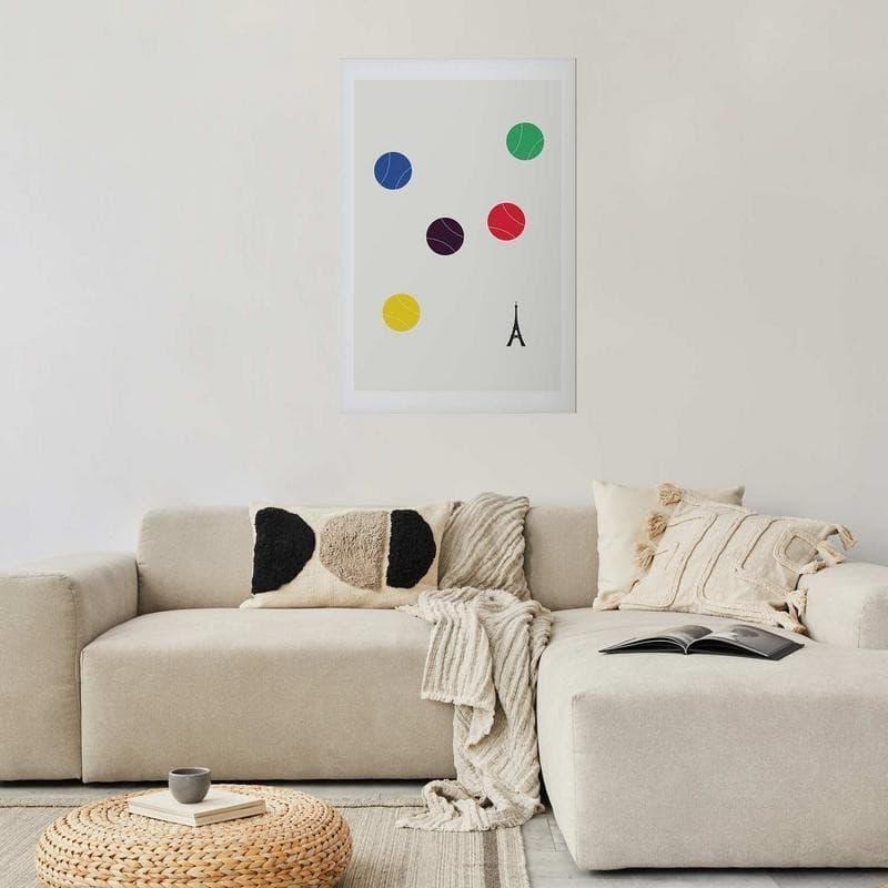 Poster - Eiffel Tower and Colorful Tennis Balls - 12