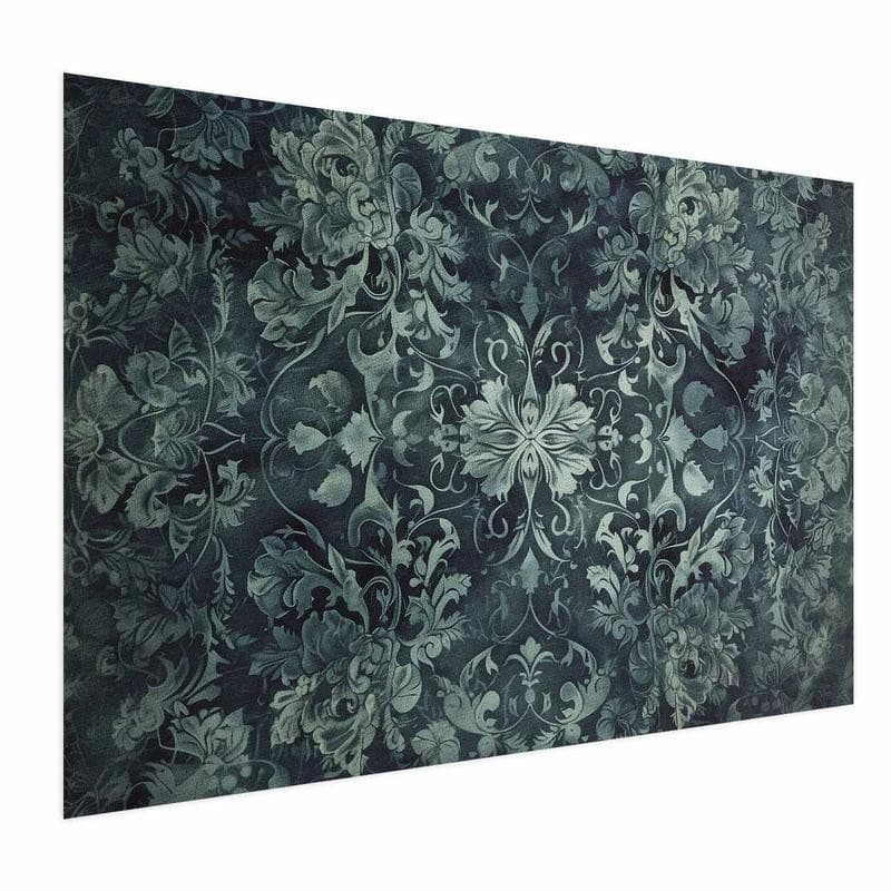 Poster - Carpet Ornaments in Emerald Shades - 15