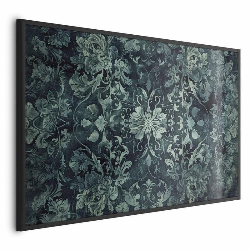 Poster - Carpet Ornaments in Emerald Shades - 17