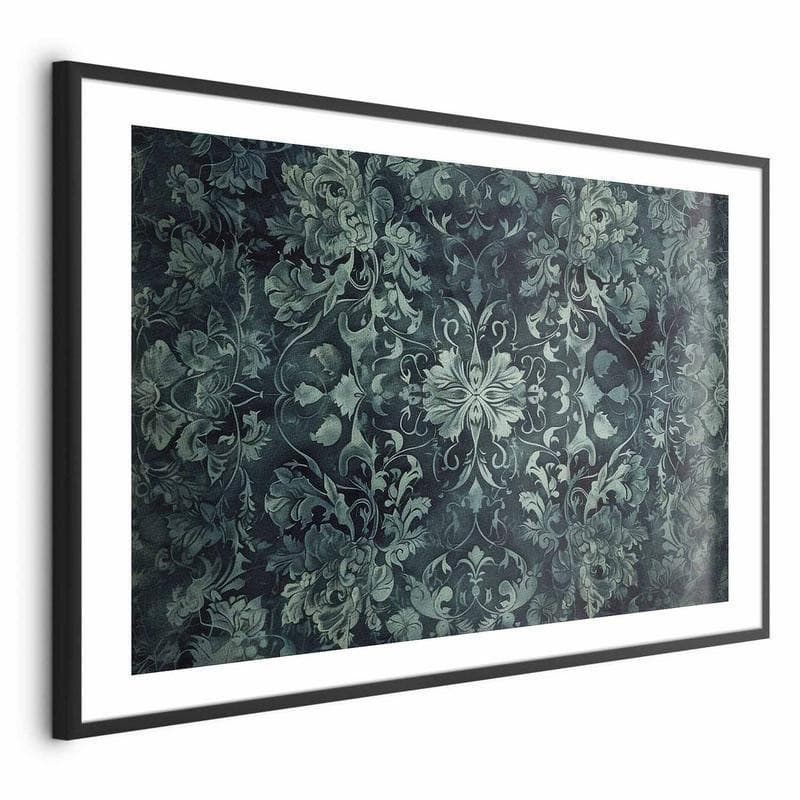 Poster - Carpet Ornaments in Emerald Shades - 20