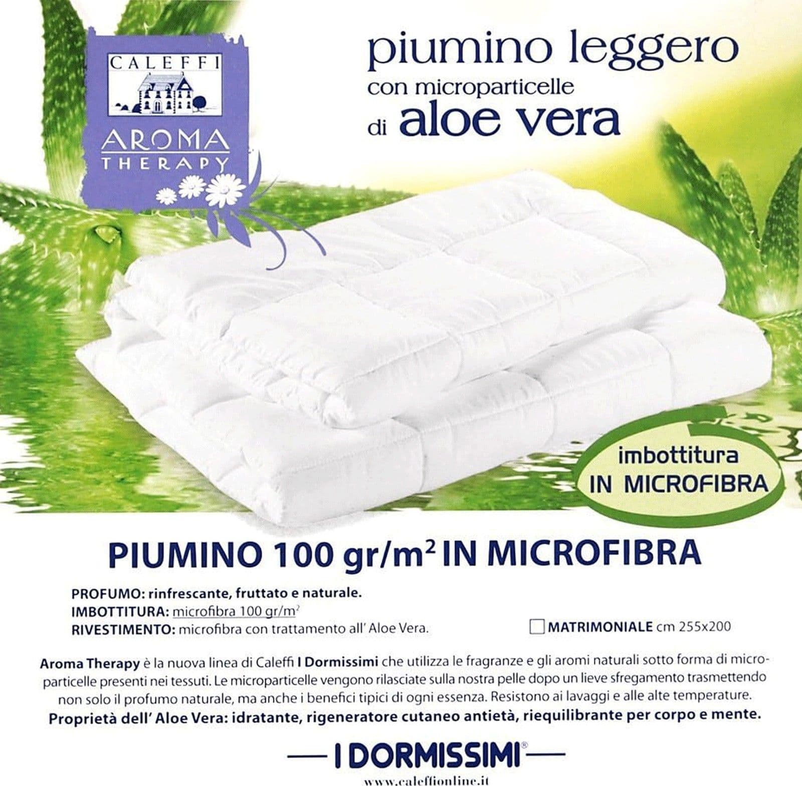 Piumino letto in microfibra anallergica Aloe Vera Caleffi Gran Tepore - 3