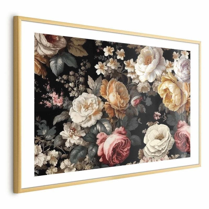 Poster - Colorful Flowers on a Black Background - 18