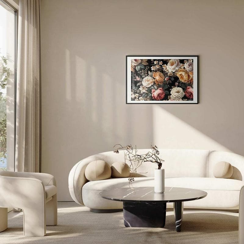 Poster - Colorful Flowers on a Black Background - 11