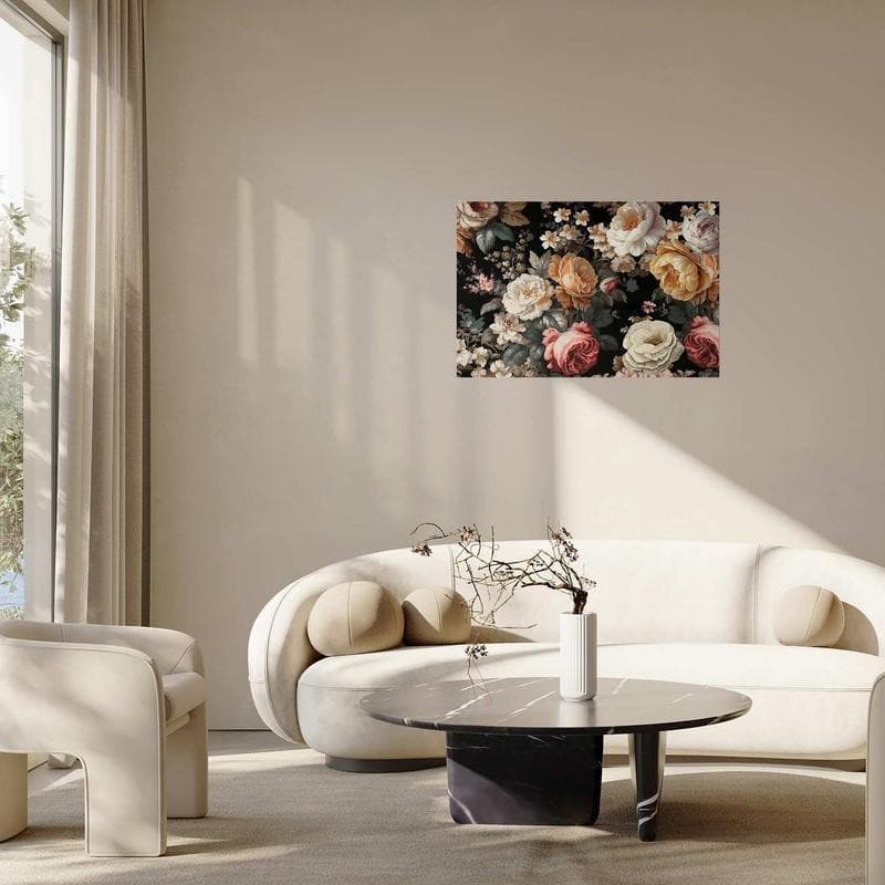 Poster - Colorful Flowers on a Black Background - 7