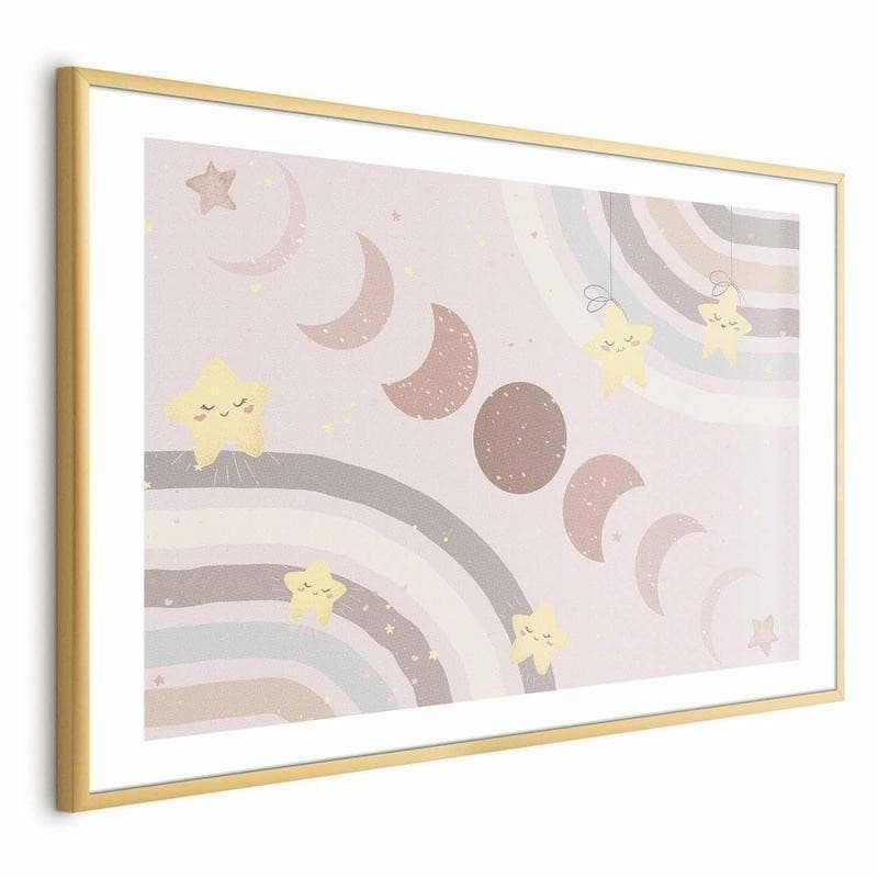 Poster - Phases of the Moon with a Rainbow - 16