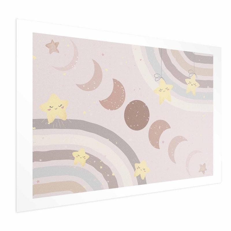 Poster - Phases of the Moon with a Rainbow - 15