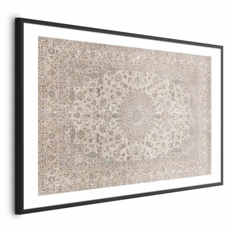 Poster - Sand Carpet - Worn Persian Rug with Rich Ornamental Motifs - 17