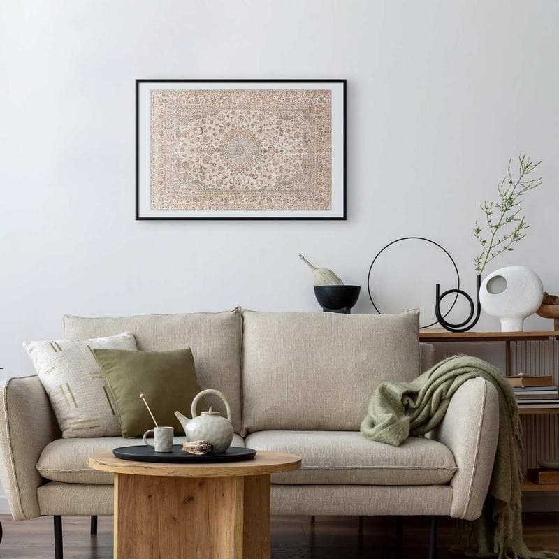 Poster - Sand Carpet - Worn Persian Rug with Rich Ornamental Motifs - 11